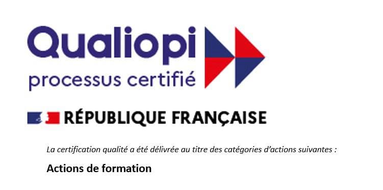 Autocollant Qualiopi processus certifié